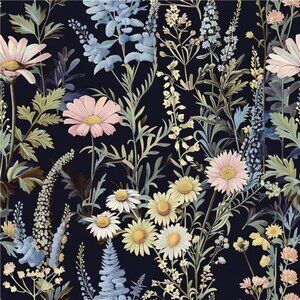 Floral Wallpaper Peel and Stick Wallpaper Vintage Contact Paper Daisy Wall
